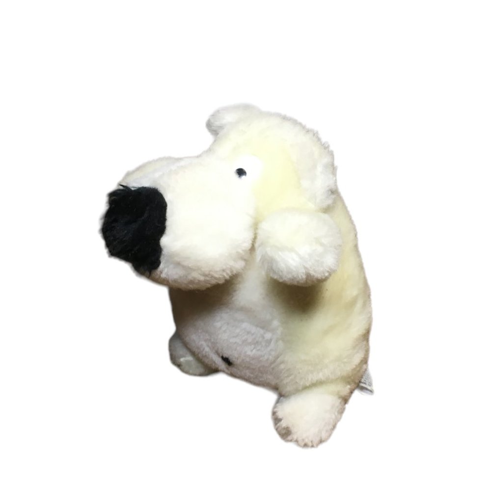 Commonwealth White Polar Bear Plush Vintage 1987 Small 6"in. Stuffed Animal RARE